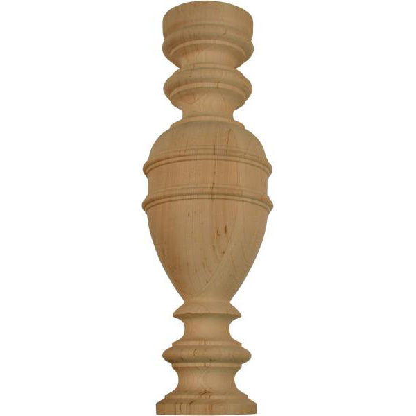 Vollsäule, Birke, 27cm hoch, Holzsäule gedrechselt, Holzsäulen alt, antik